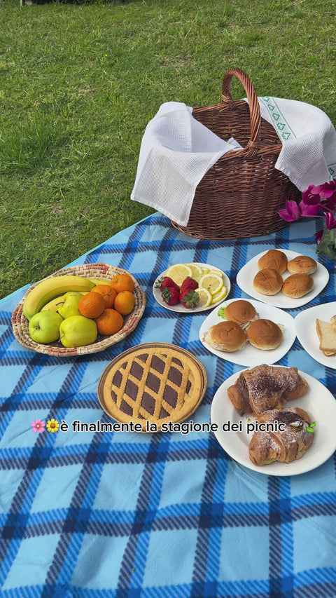 Zendea Coperta Telo Picnic 200x200cm in Poliestere Impermeabile con Manico e Tessuto Resistente Ean-8050030810379