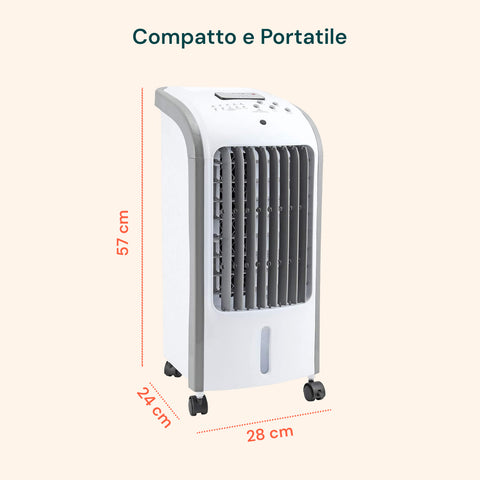 Raffrescatore 80w Confflusso 300m³/H, 3 Velocità E Serbatoio 4l Acqua E Ghiaccio