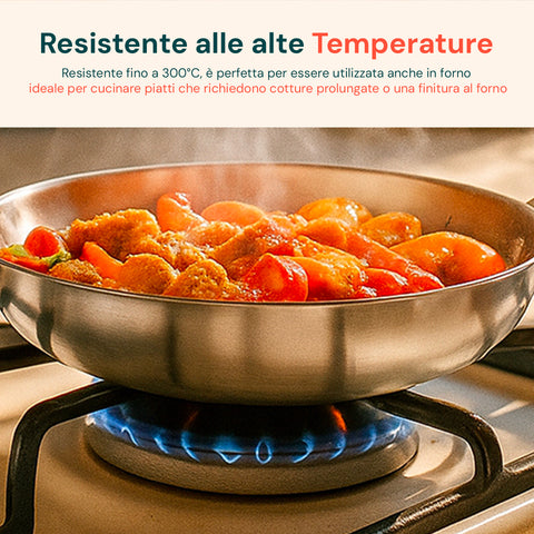 Saltapasta Chef 32 cm – Alluminio Satinato Naturale – Full Induction