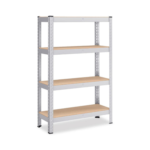Scaffale Modulare con Struttura in Metallo e 4-5 Ripiani MDF Resistenti