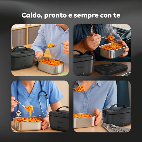 Scaldavivande elettrico versatile per ogni situazione: ufficio, auto, medico, casa - pasto caldo sempre disponibile ovunque