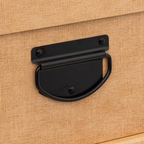 Scatole Organizer Beige Effetto Juta con Manici in Set da 4 Formati Ean-3560231537739