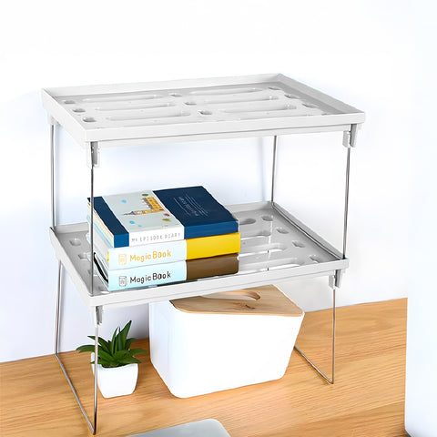 Avilia Set 3 Scaffali Richiudibili Salvaspazio Multiuso Design Compatto e Pieghevole Bianco Ean 8056819050189