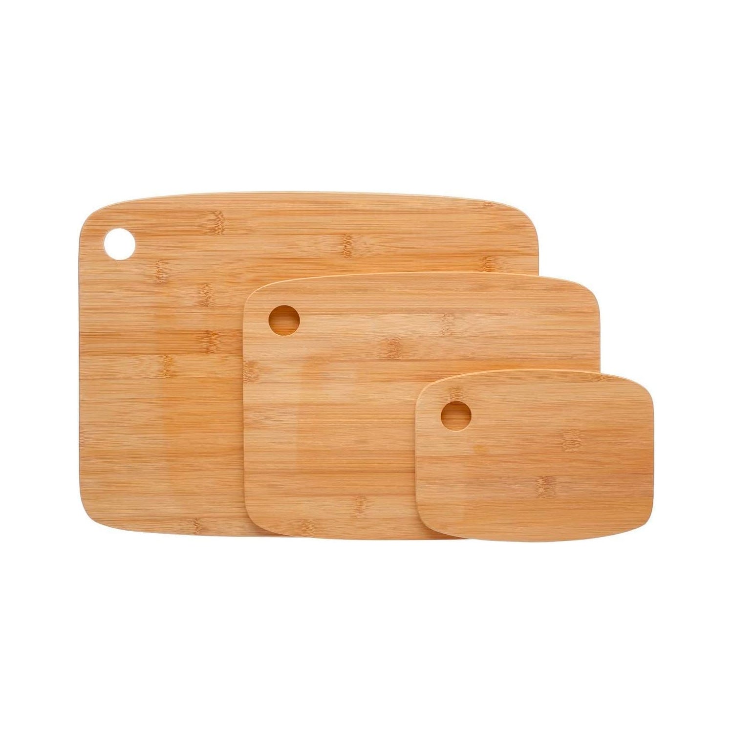 Avilia Taglieri in Bambù Naturale 3 Misure con Design Elegante e Superficie Resistente Ean 8056819052671