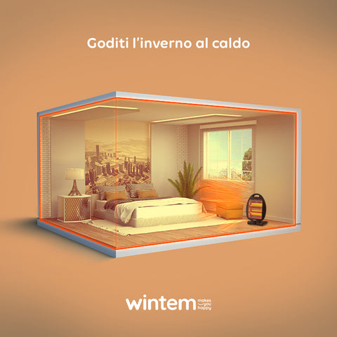 Wintem Makalu Stufa al Quarzo 400-800W con 2 Intensità e Base Antiribaltamento Autoportante Doppio Elemento Riscaldante Ean-8052286431278