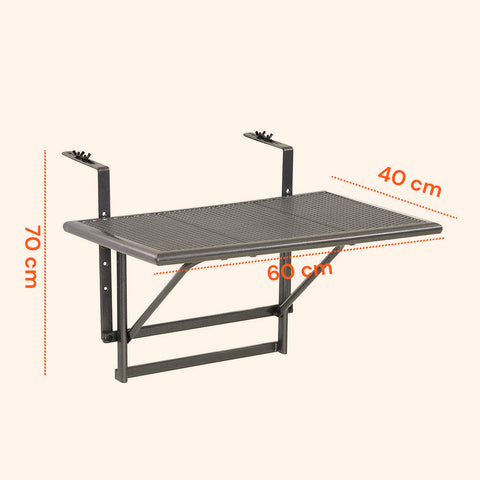 Avilia Tavolino Pieghevole Salvaspazio Multiuso per 2 Persone Compatto Resistente Metallo Facile da Riporre Ean 8056819052565