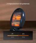 Wintem Makalu Stufa al Quarzo 400-800W con 2 Intensità e Base Antiribaltamento Autoportante Doppio Elemento Riscaldante Ean-8052286431278