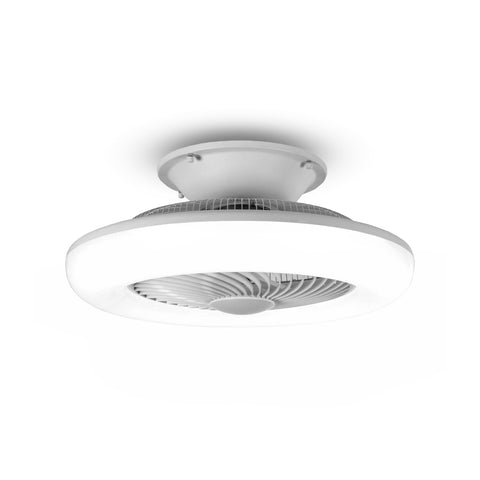 Ventilatore da soffitto smart con LED dimmerabile, Wi-Fi integrato, telecomando e controllo tramite app Toya Smart