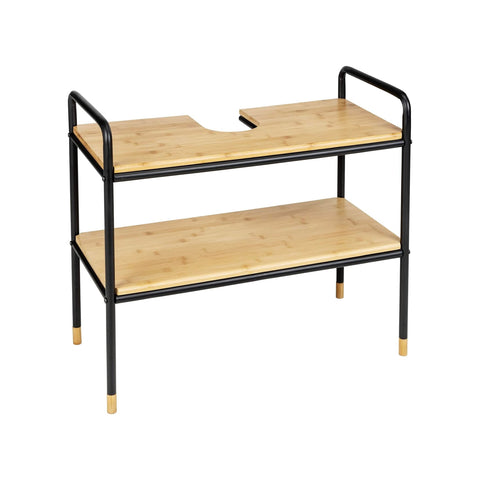 immagine-1-wenko-scaffale-in-metallo-e-bamboo-con-2-ripiani-h-60cm-ean-4008838386965