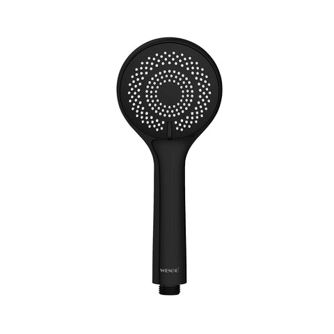 immagine-1-wenko-soffione-doccia-watersaving-nero-opaco-d-95cm-ean-4008838339862