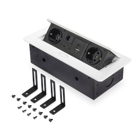 immagine-3-emuca-multipresa-a-scomparsa-da-scrivania-eu-con-2-prese-schuko-usb-ac-rj45-hdmi-bianco-ean-8432393295787