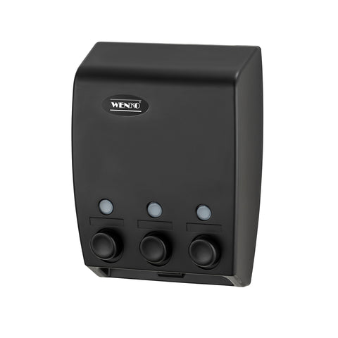 immagine-7-wenko-dispenser-sapone-con-3-scomparti-nero-450ml-ean-4008838287699